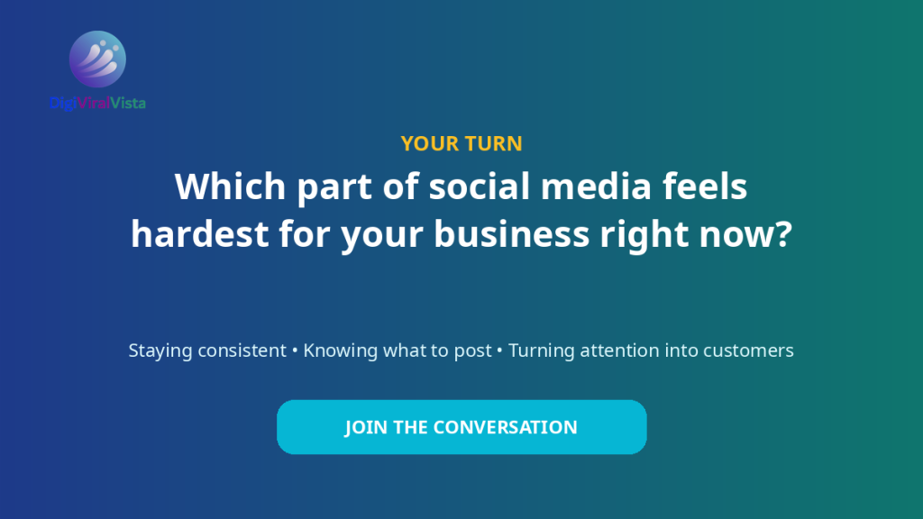 Illustration encouraging community engagement through questions and conversations on social media.